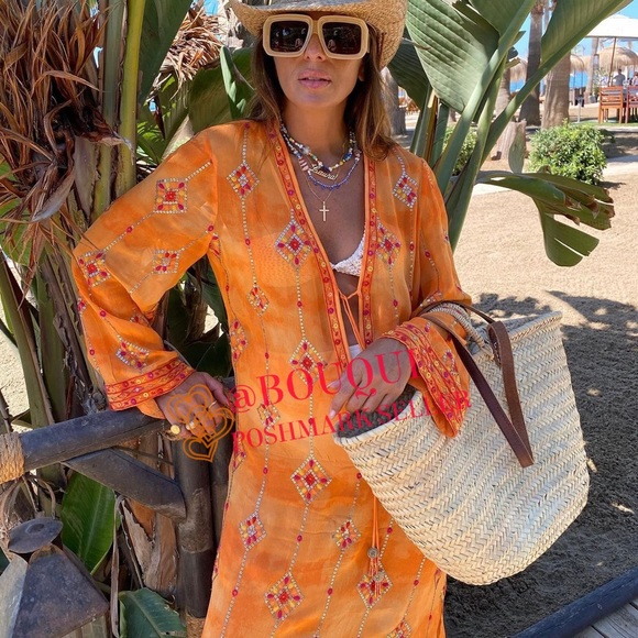 BLOGGERS FAV ZARA LIMITED EDITION ORANGE TUNIC DRESS - Picture 11 of 16